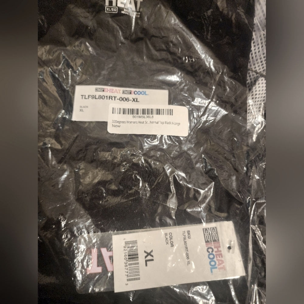 NWT 32 Degrees Thermal Heat Womens Top XL Black - Picture 4 of 5